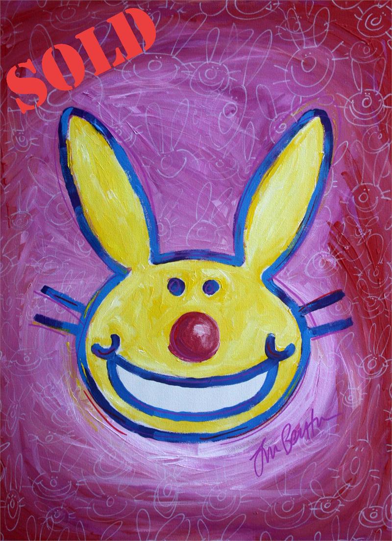 Happy Bunny top Boy, 8x6 painting